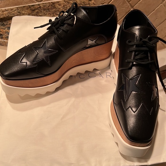 STELLA McCartney Elyse Transparency Stars Platform Shoes ( Black in size 37) - Picture 3 of 8